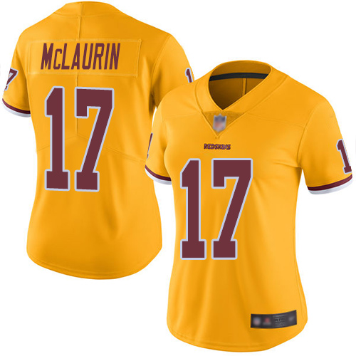 Washington Redskins Limited Gold Women Terry McLaurin Jersey NFL Football #17 Rush Vapor->women nfl jersey->Women Jersey